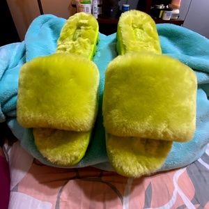 Lime Green Ugg Slides
